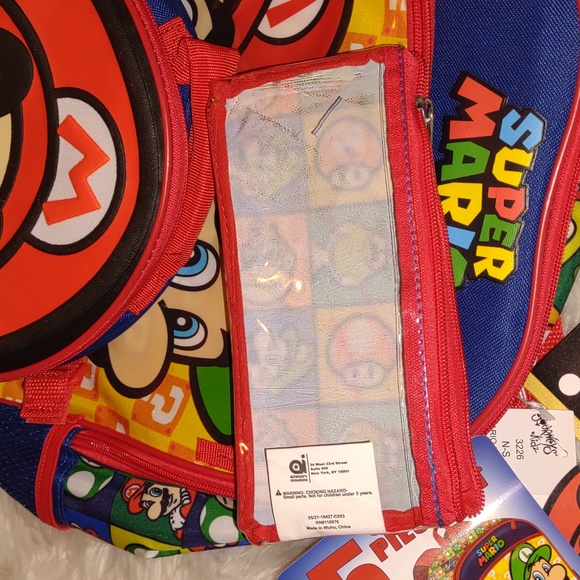 🙀💙❤️💛SUPER MARIO💛❤️💙 BACKPACK 5 Piece Set need for School - Picture 13 of 16